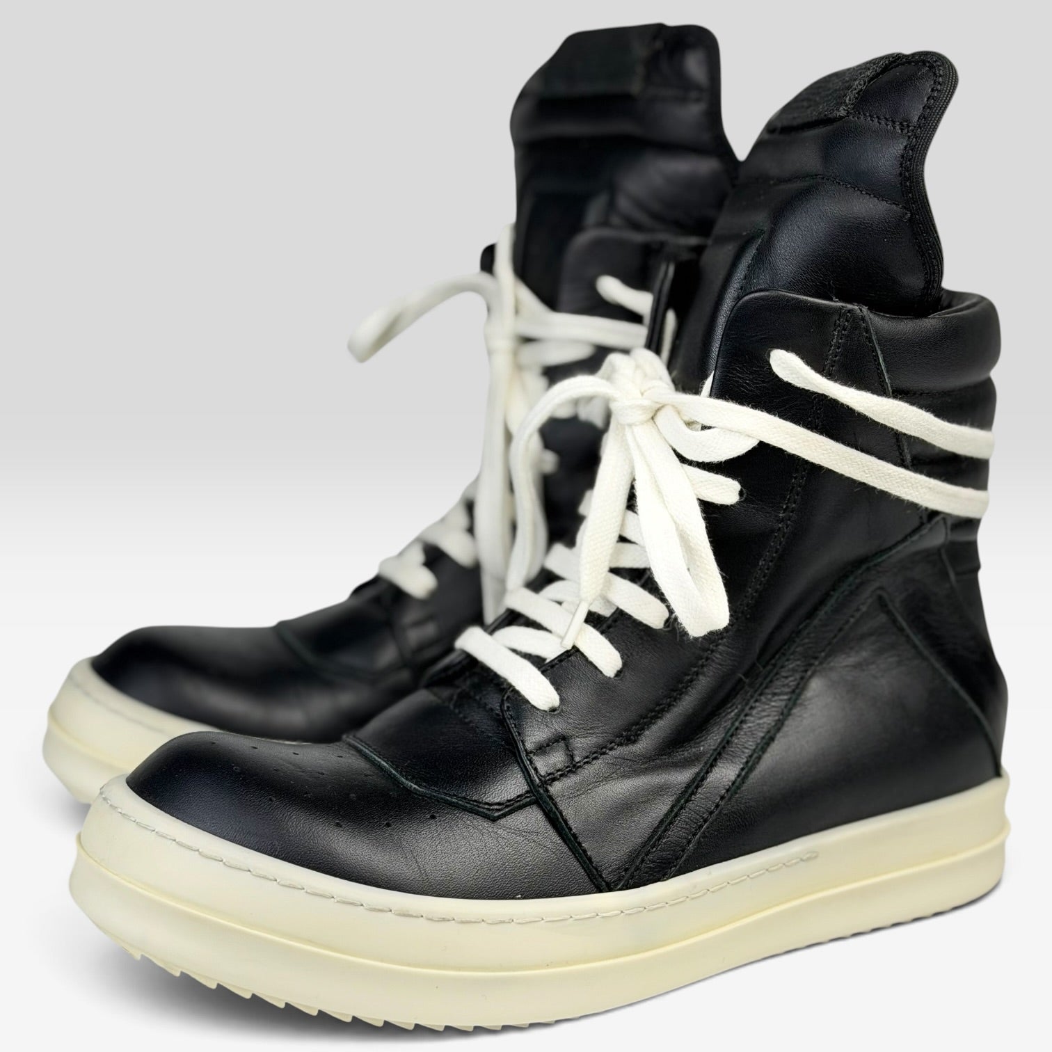 Rick Owens Geobasket Black/Milk | Sneakers Rick Owens