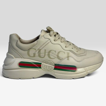Gucci Rhyton Leather Sneakers Ivory