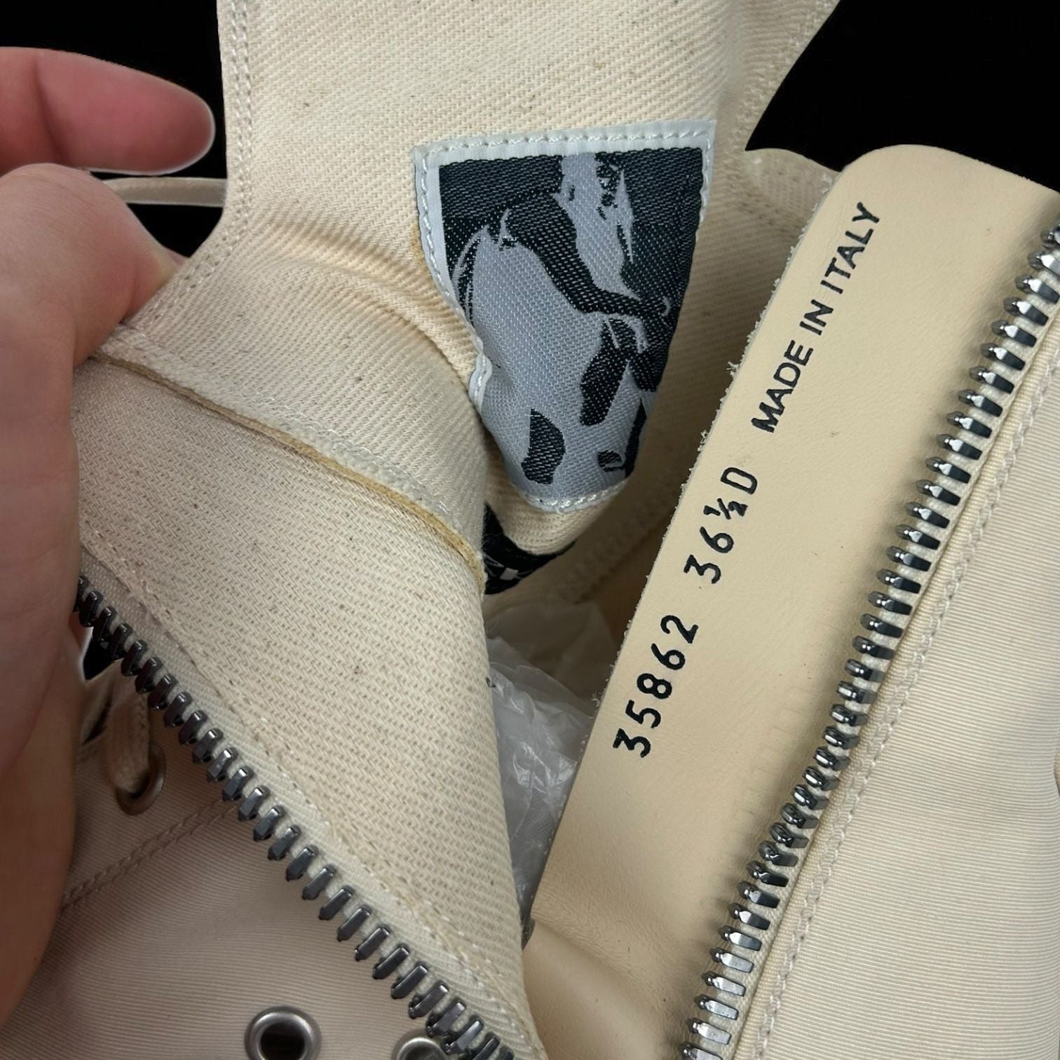 Rick Owens Ramones High Abstract Milk