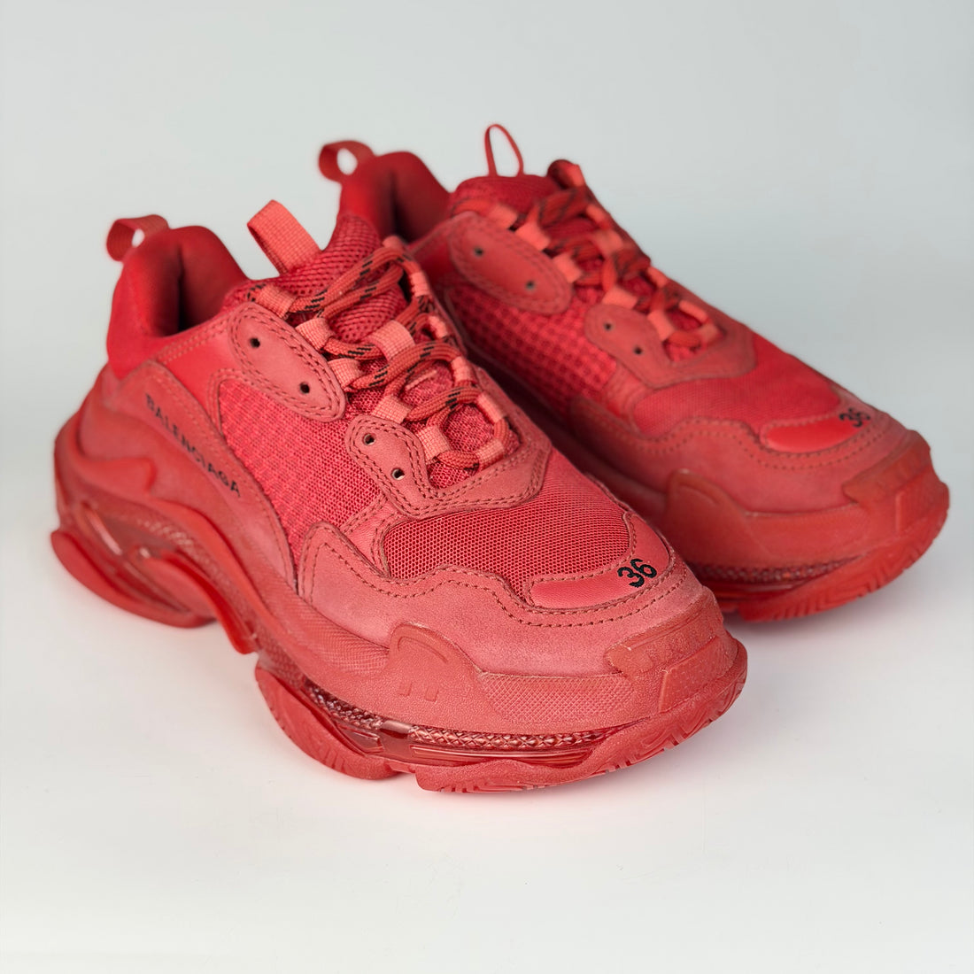 Balenciaga Triple S Red Clear Sole