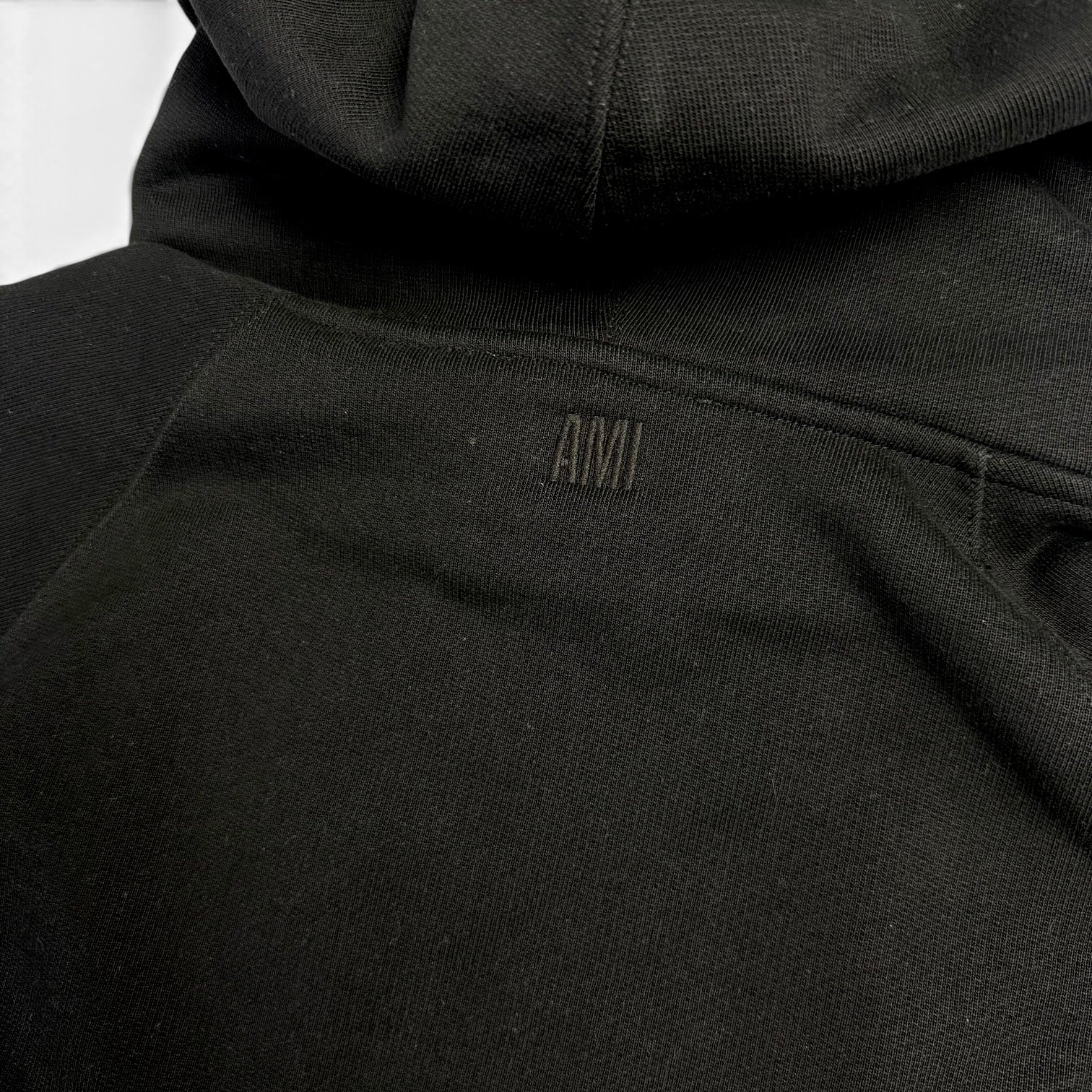 AMI Paris Logo Hoodie Black
