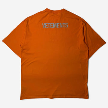 Vetements "Staff" Reflective T-Shirt Orange