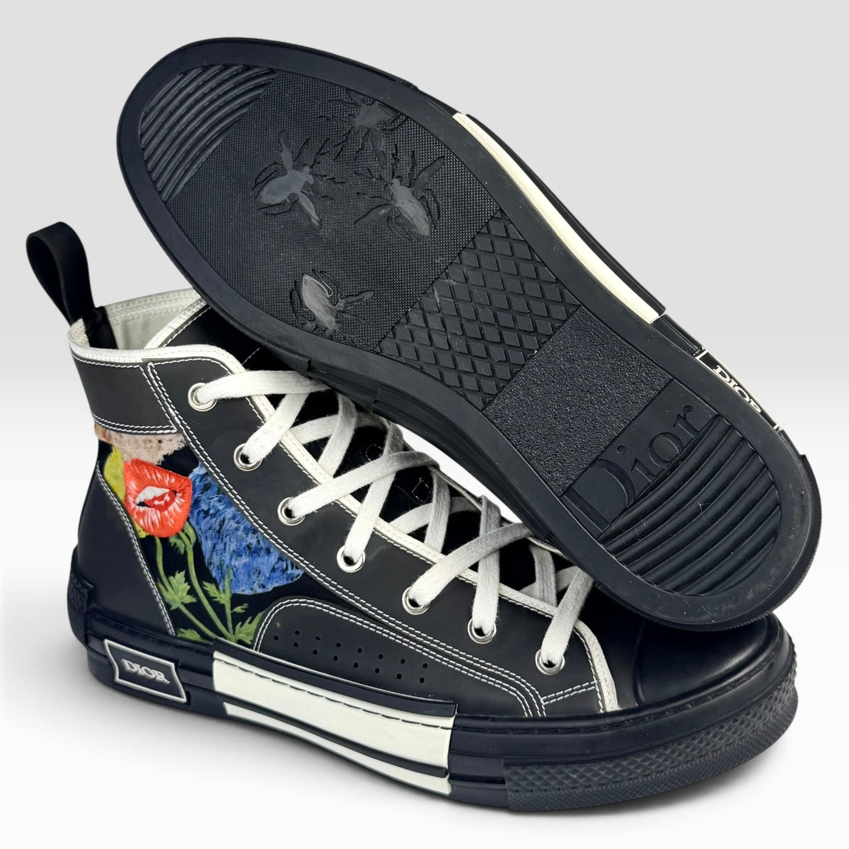 Dior B23 High-Top Raymond Pettibon "Lip Flower"
