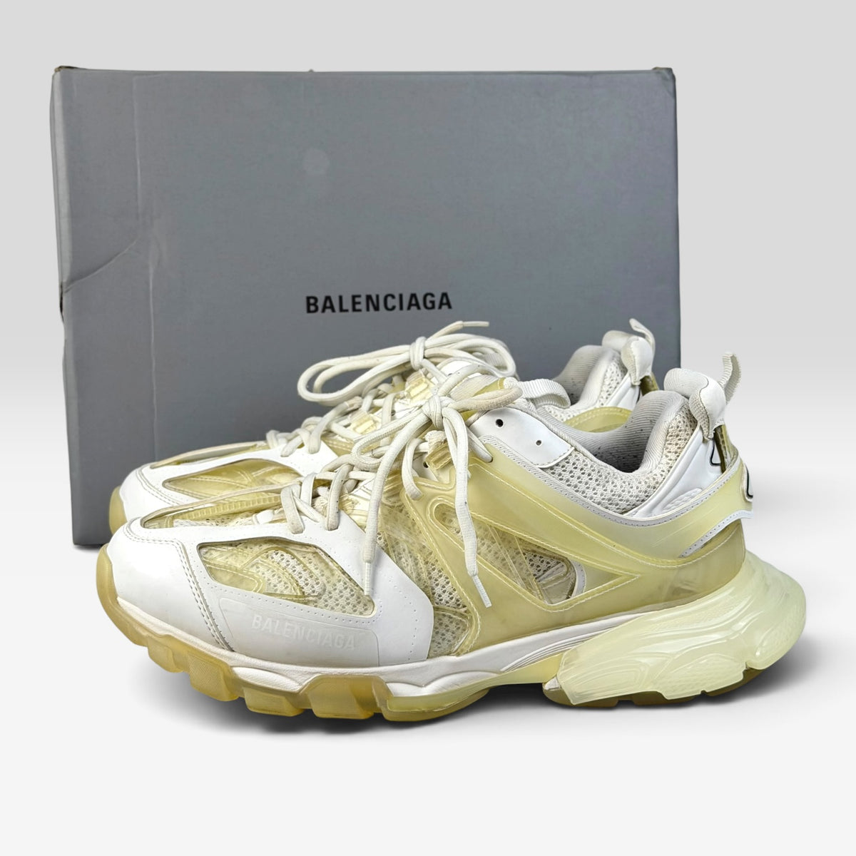 Balenciaga Track Clear Sole White