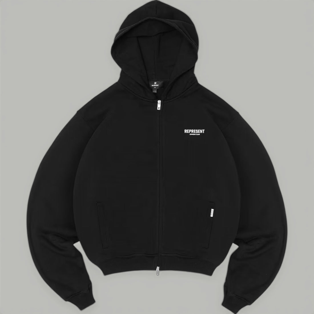 Represent Black Zip Hoodie