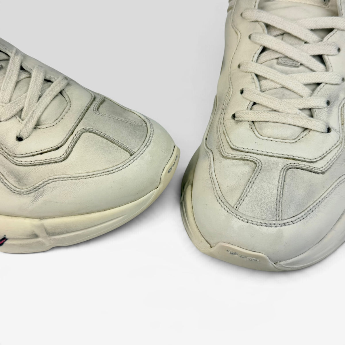 Gucci Rhyton Leather Sneakers Ivory