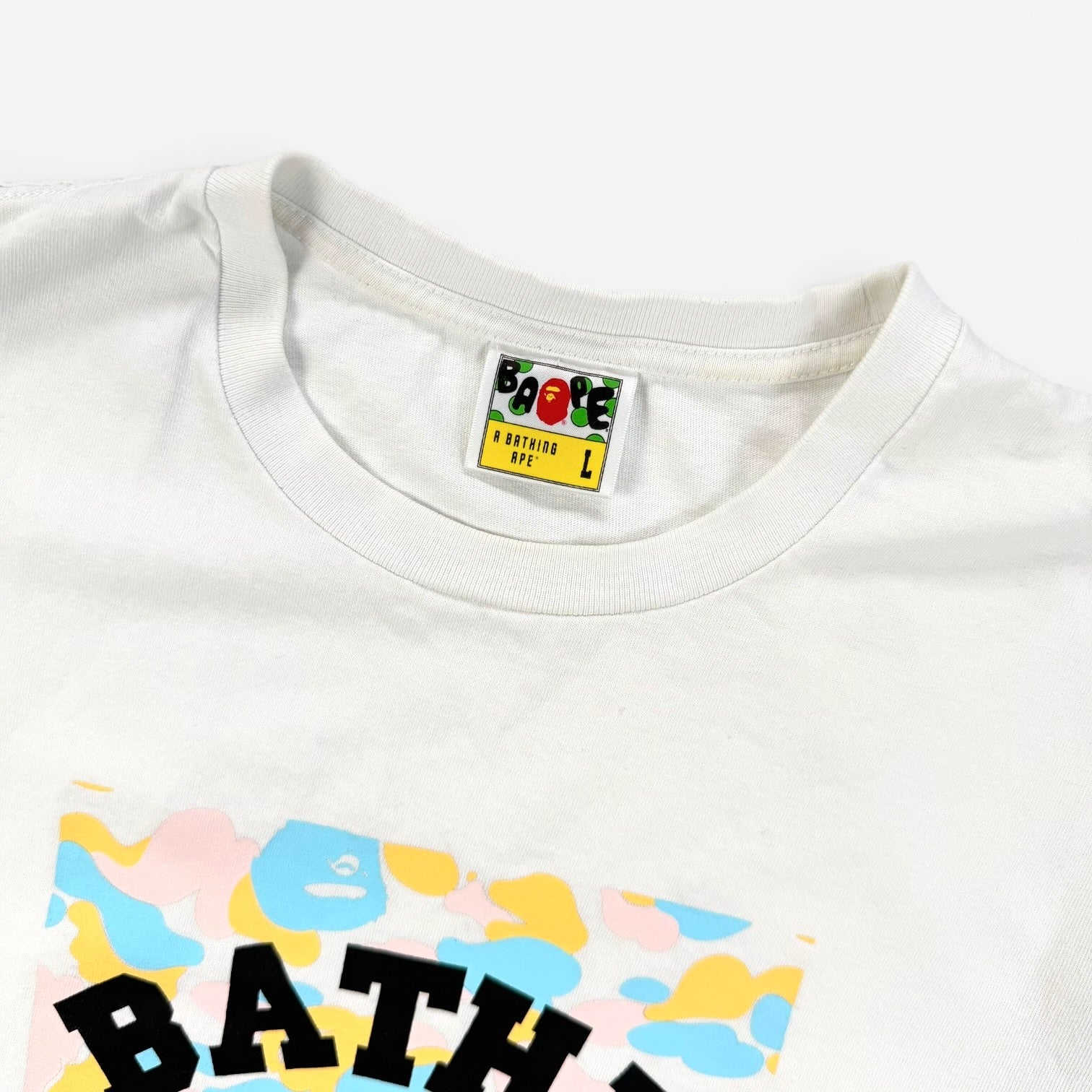 Bape Pastel Camo College Logo T-shirt