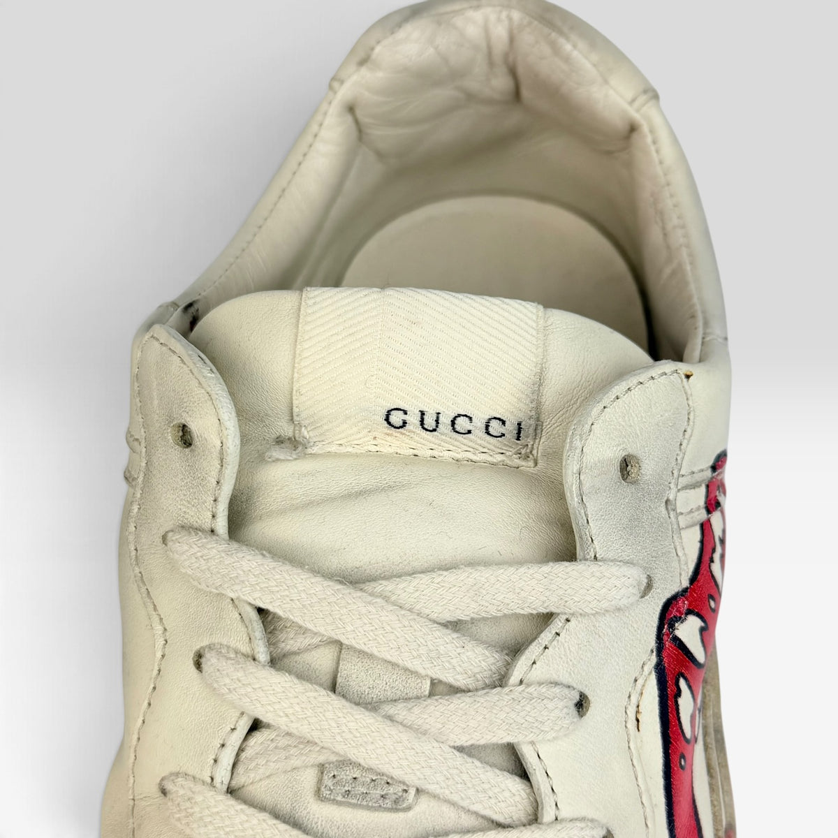 Gucci Rhyton Leather Sneakers Ivory