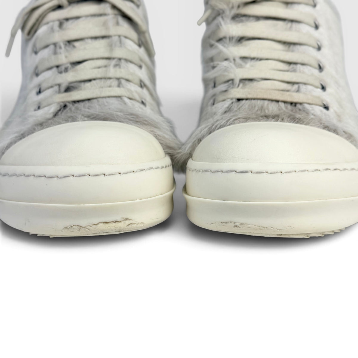 Rick Owens Strobe Low Cow Fur Grey/Milk