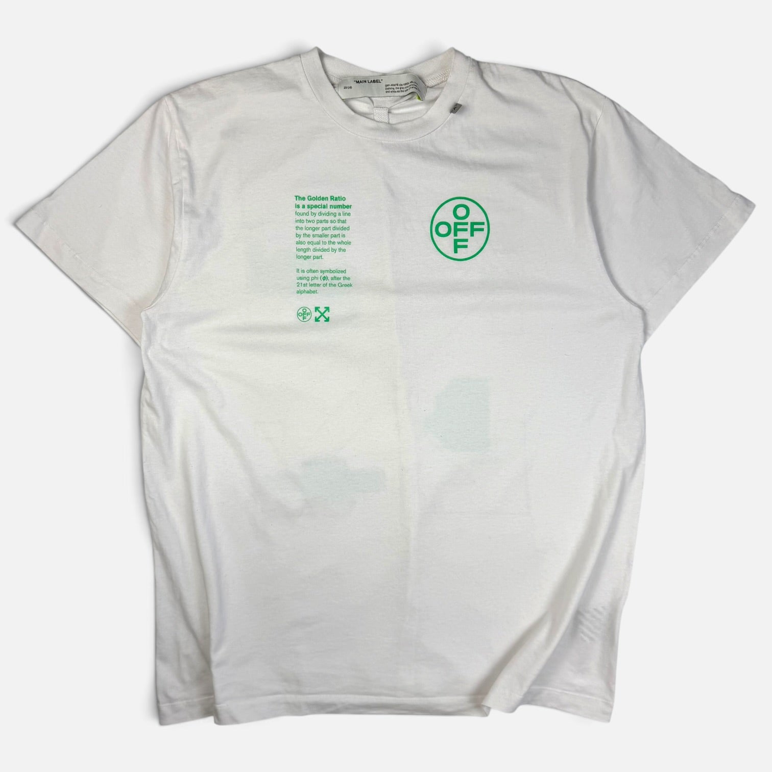 Off-White Golden Ratio T-Shirt, alb, vedere din față