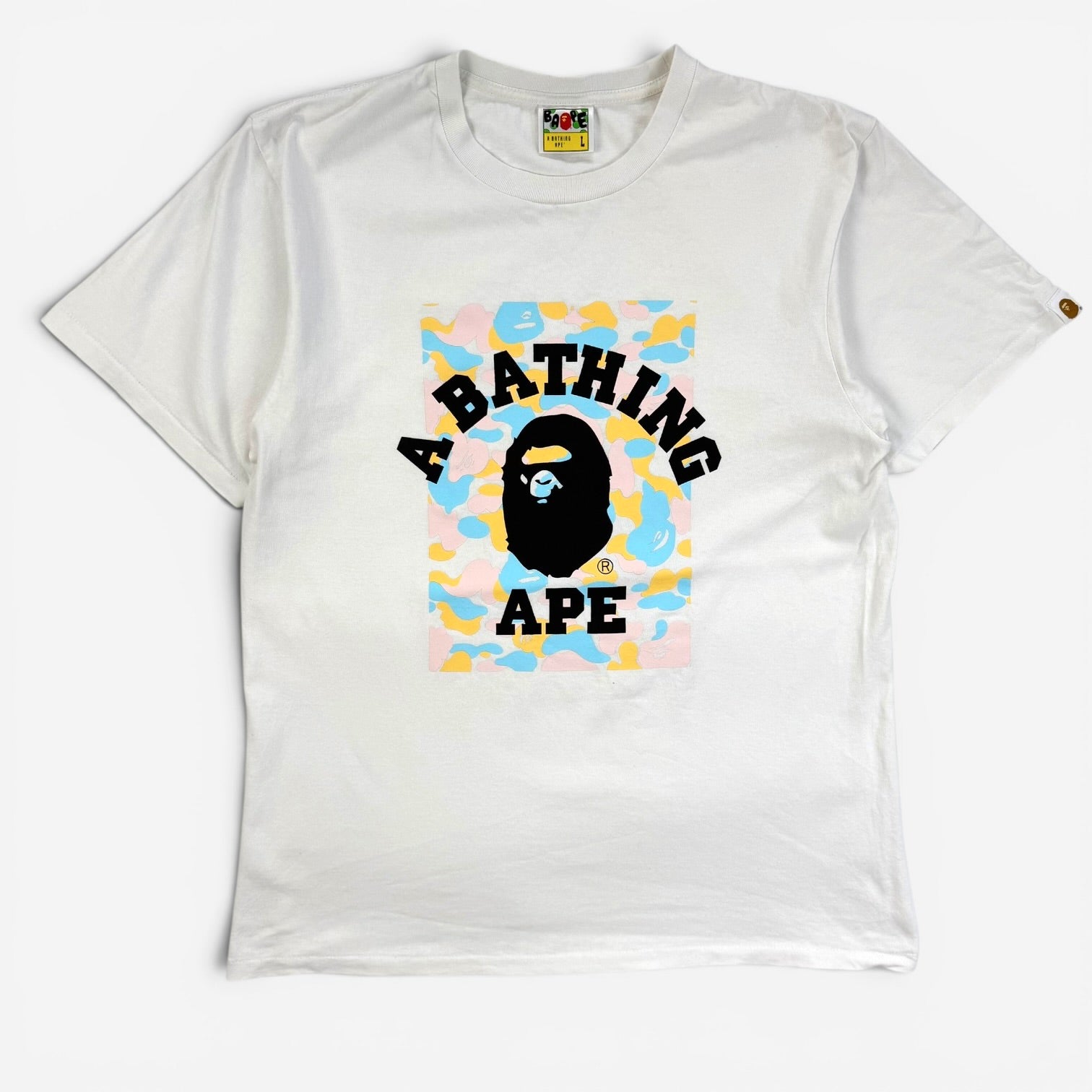 Bape Pastel Camo College Logo T-shirt