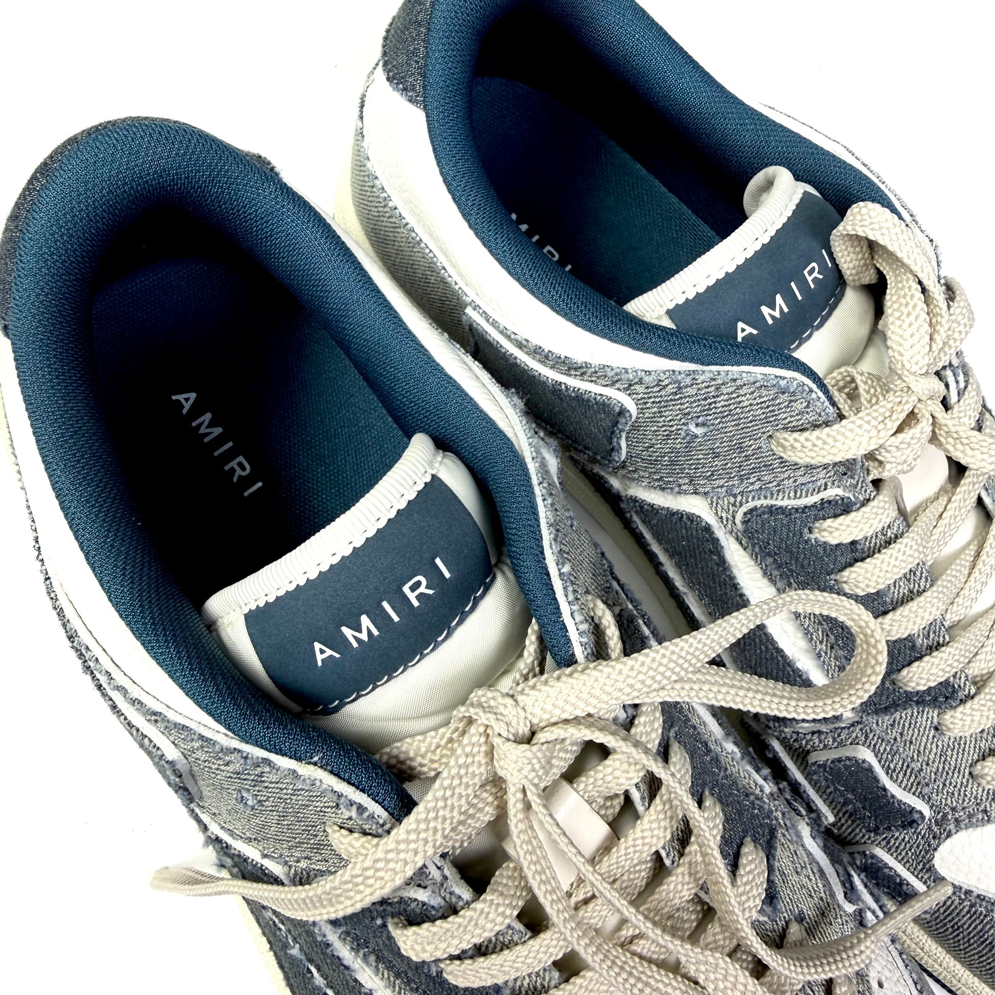 Amiri Skel-Top Denim Sneakers