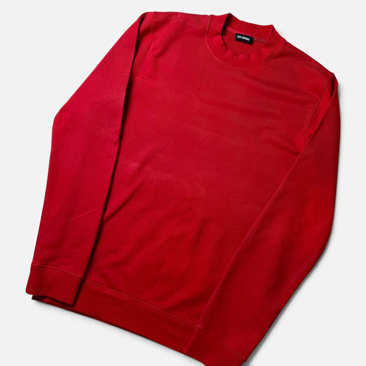 Raf Simons FW15 "To The Archives, No Longer Relevant" Crewneck Red