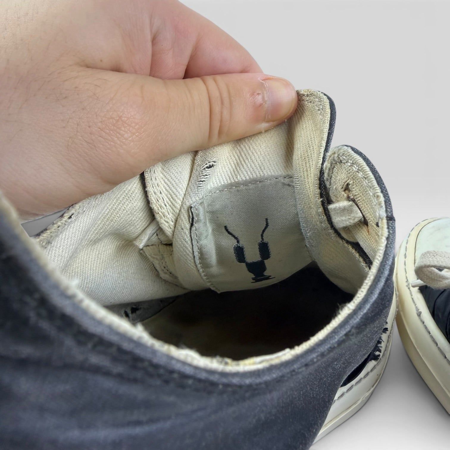Rick Owens DRKSHDW Hustler Duck Tape Ramones Low Black/Milk