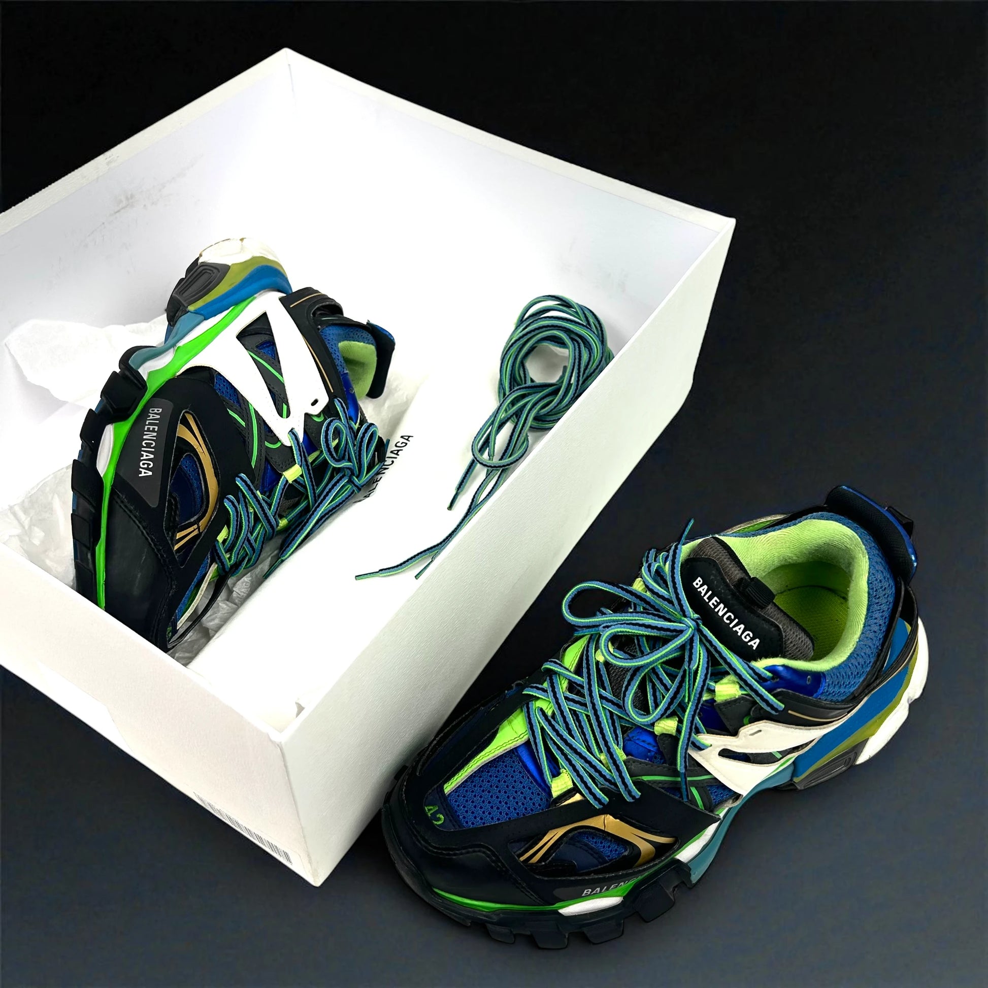 Balenciaga Track Blue Green