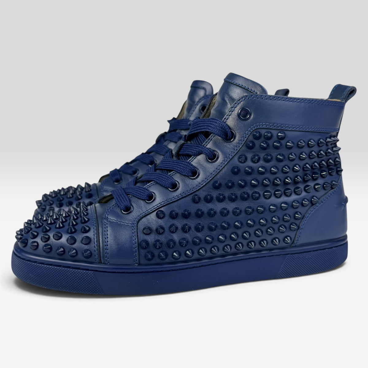 Christian Louboutin Louis Spikes High-Top Blue