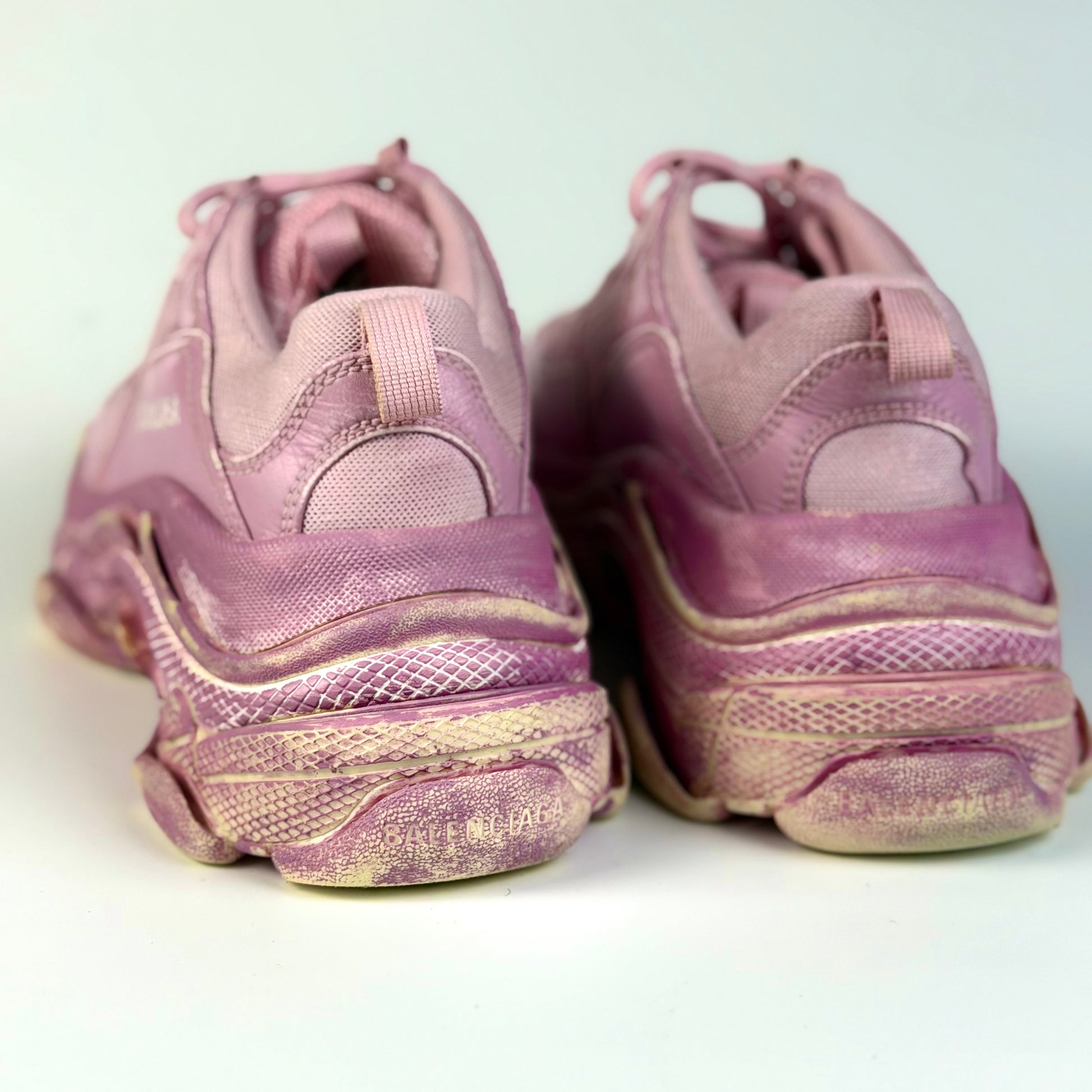 Balenciaga Triple S Distressed Pink