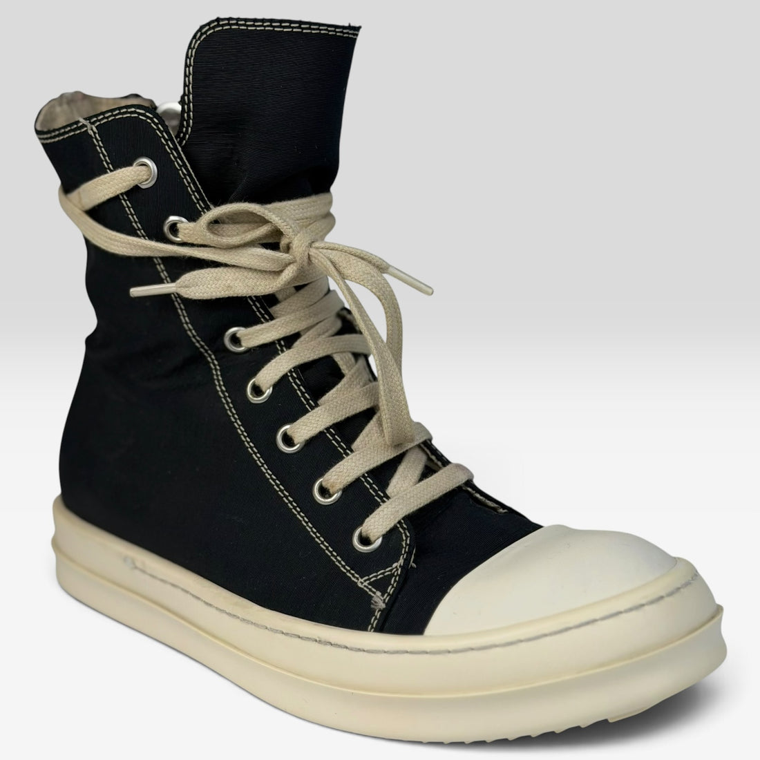 Rick Owens DRKSHDW Ramones High Double Stitch Black/Milk | Sneakers Rick Owens