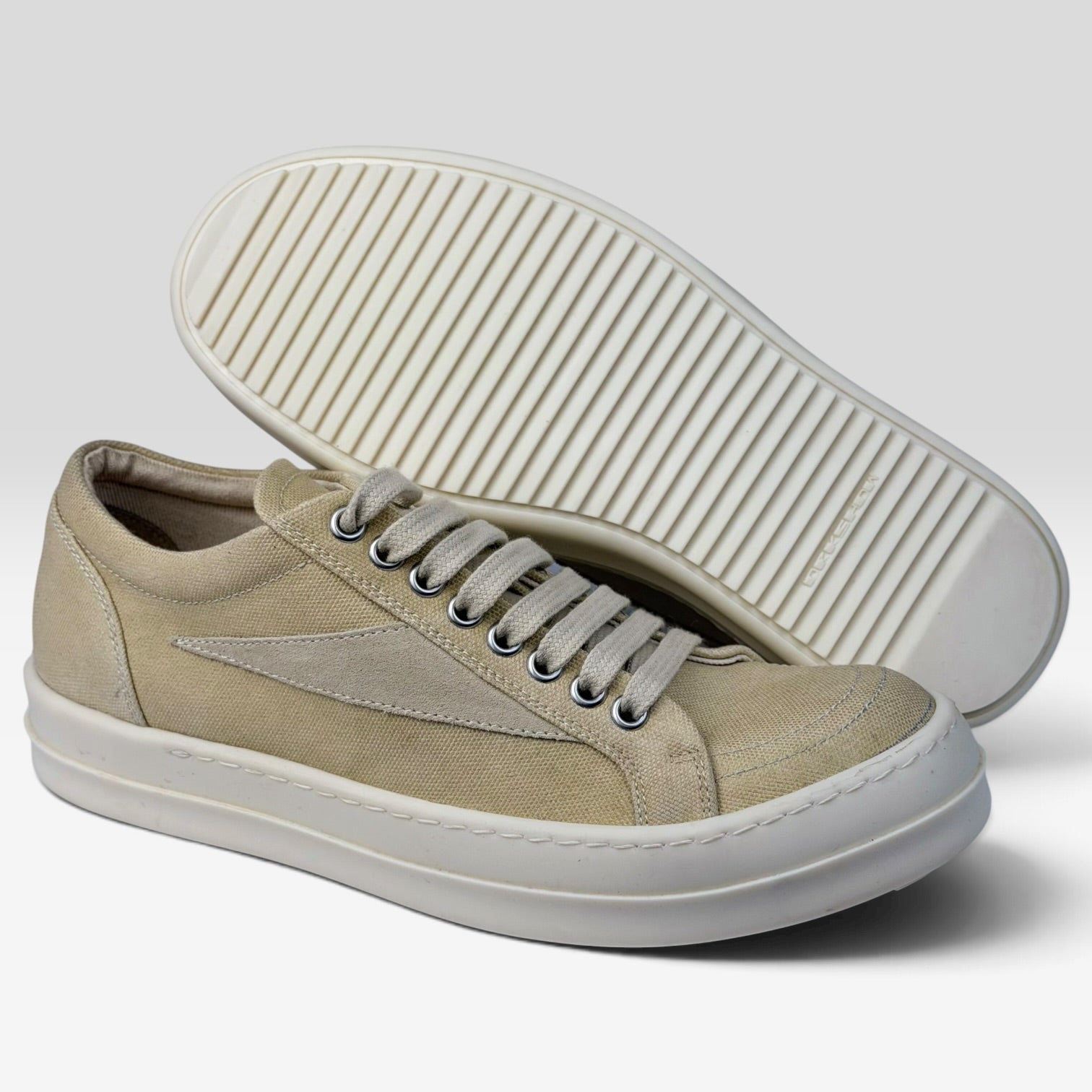 Rick Owens Vintage Sneaks Denim Beige/Milk