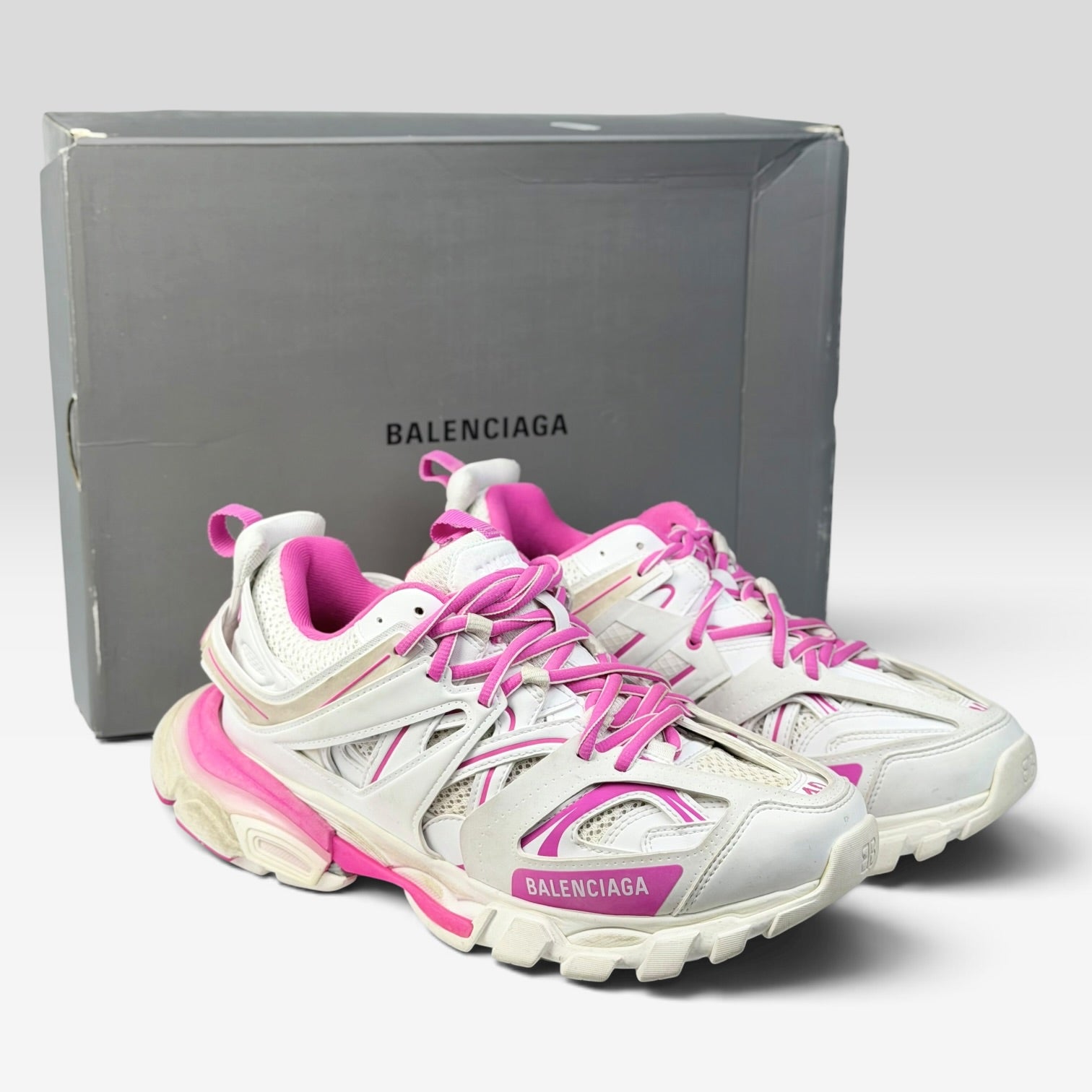 Balenciaga Track White/Pink Distressed