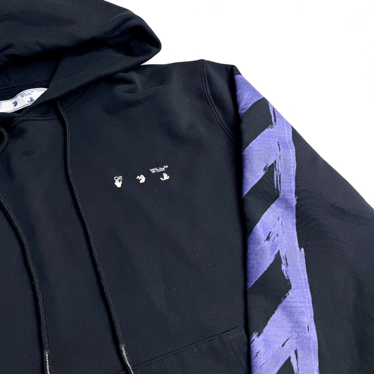 Off-White Marker Hoodie Black/Purple