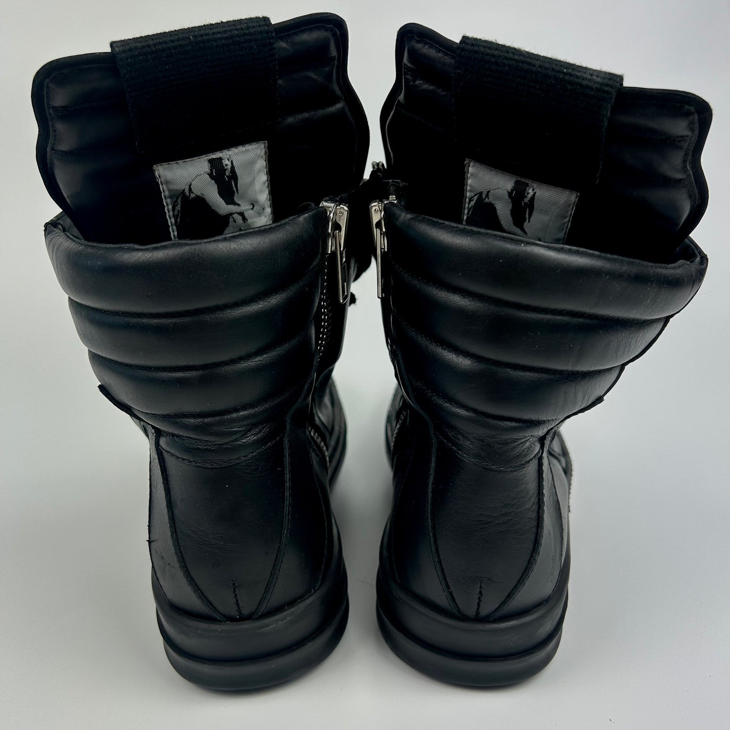 Rick Owens Geobasket Black Leather