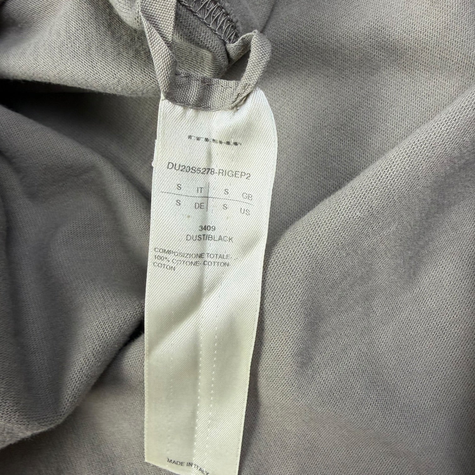 Rick Owens DRKSHDW Cropped Jumbo Hoodie Grey SS20