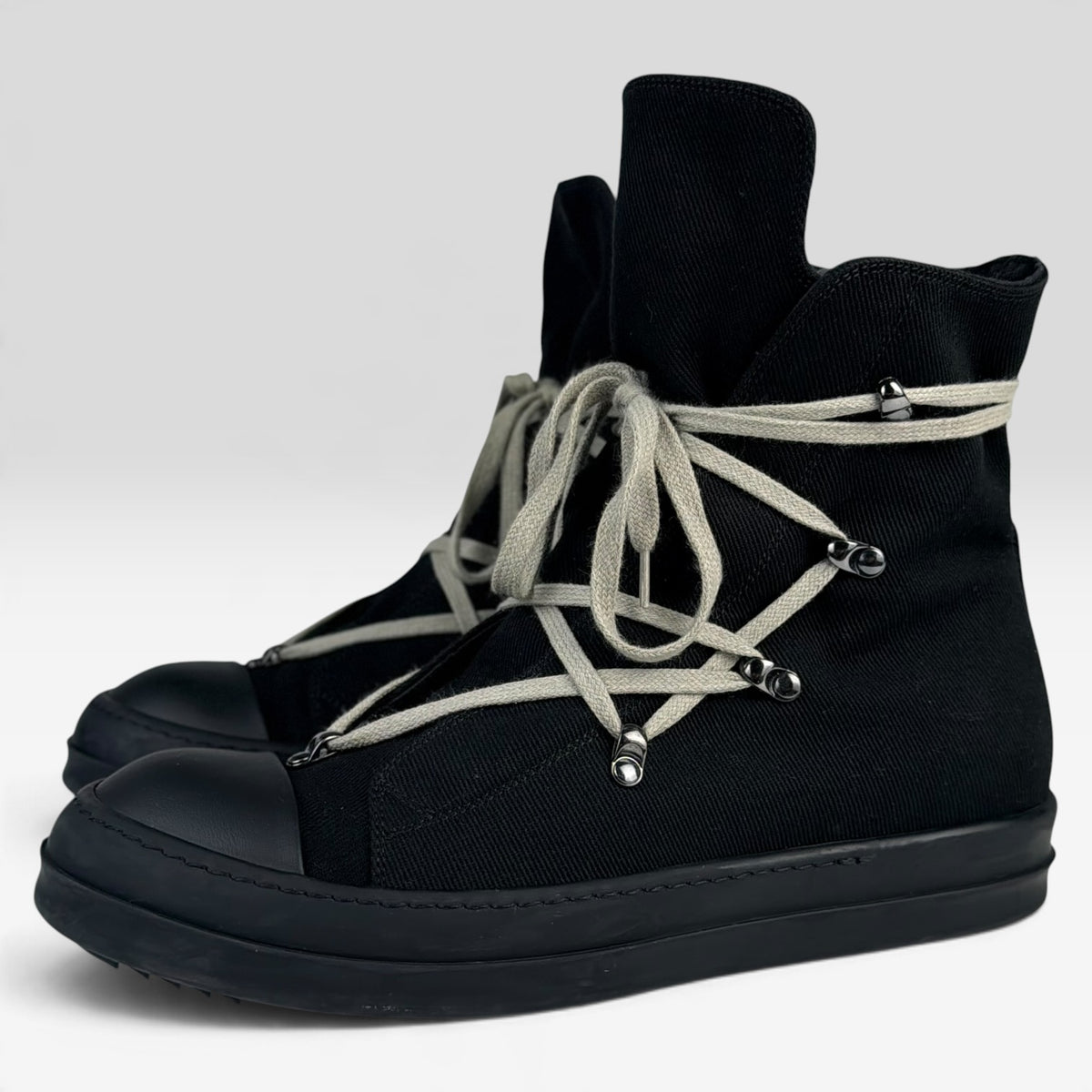 Incaltaminte Barbati RICK OWENS DRKSHDW Rick Owens DRKSHDW Hexagram Ramones High Black/Pearl – produs original disponibil în.