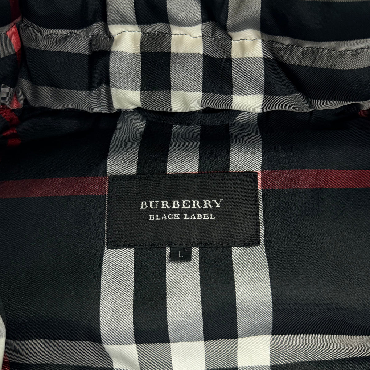 Burberry Black Label Fur Black Puffer Jacket 2000s