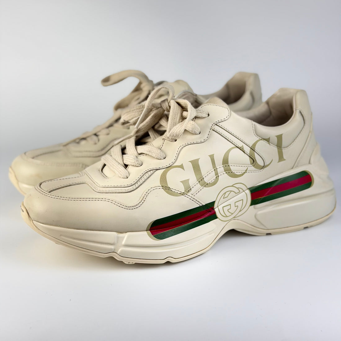 Gucci Rhyton Leather Sneakers