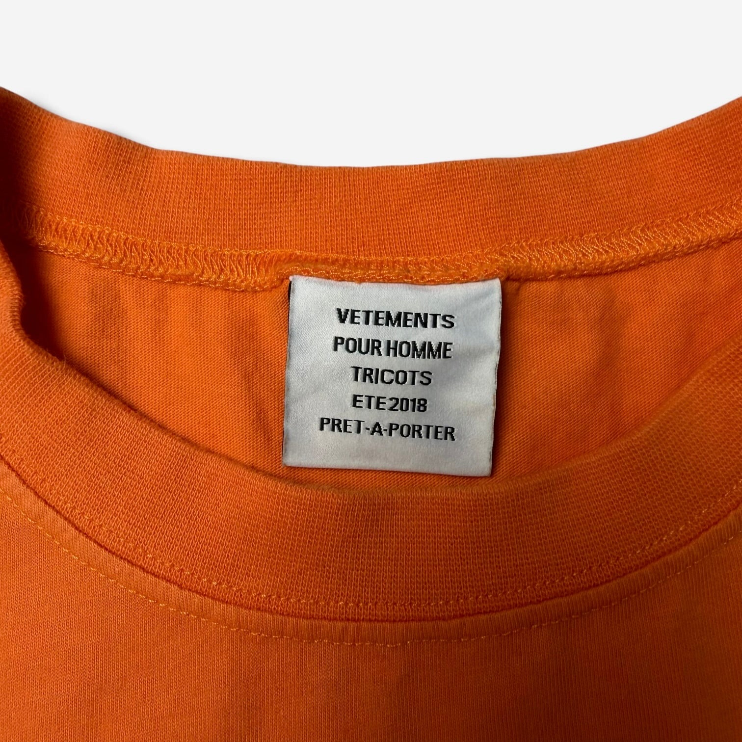 Vetements "Staff" Reflective T-Shirt Orange