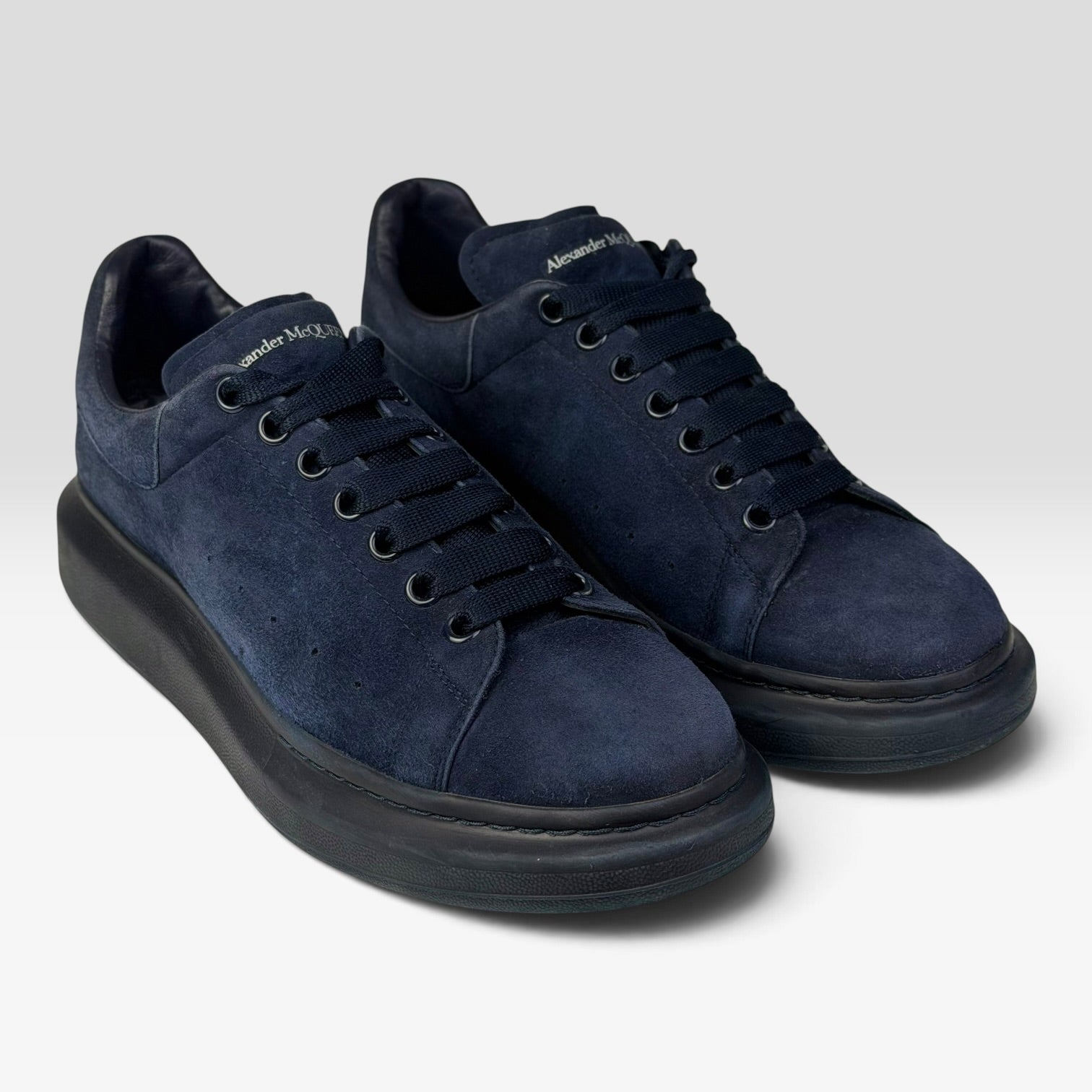 Alexander McQueen Oversized Sneaker Ink Blue Suede