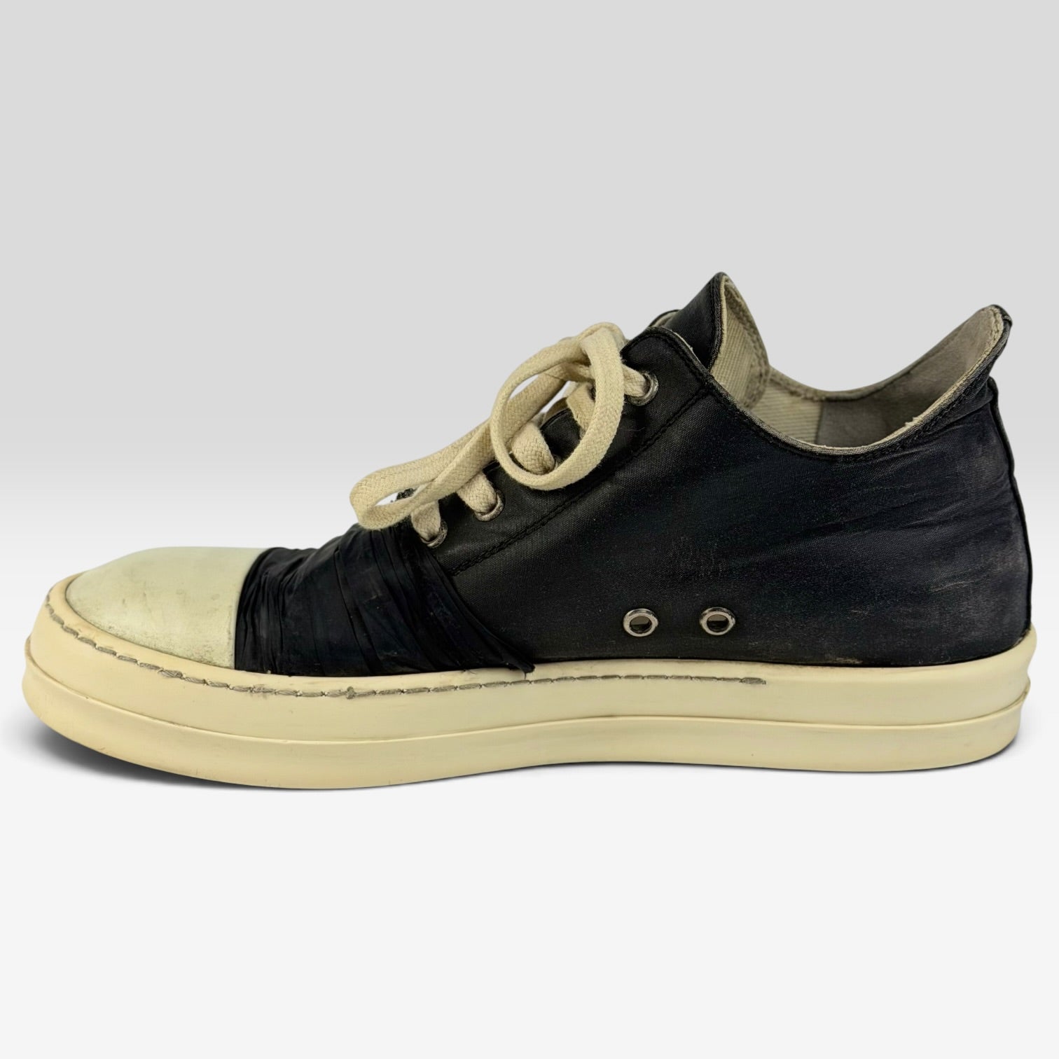Rick Owens DRKSHDW Hustler Duck Tape Ramones Low Black/Milk