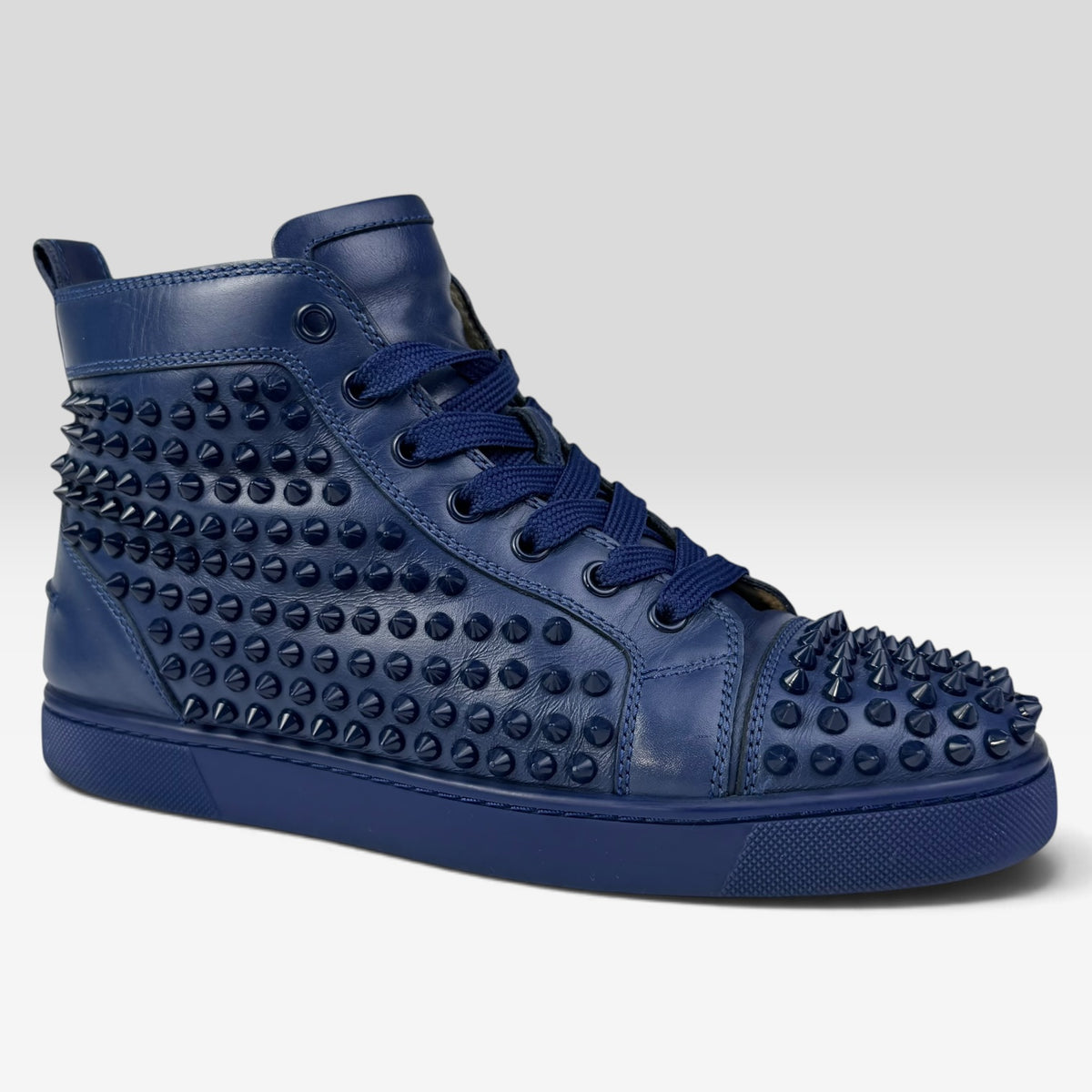Christian Louboutin Louis Spikes High-Top Blue