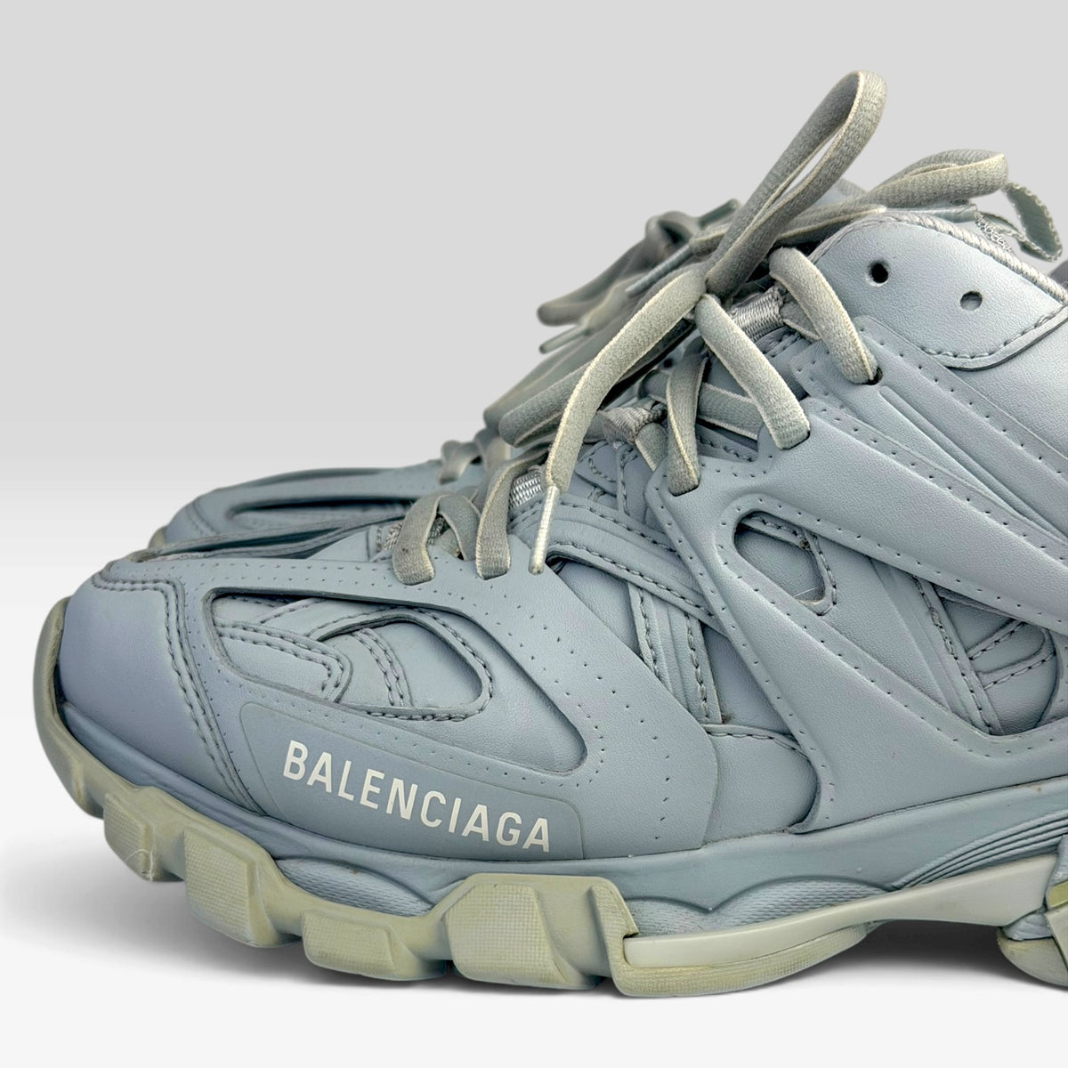 Balenciaga Track Faux Leather Blue