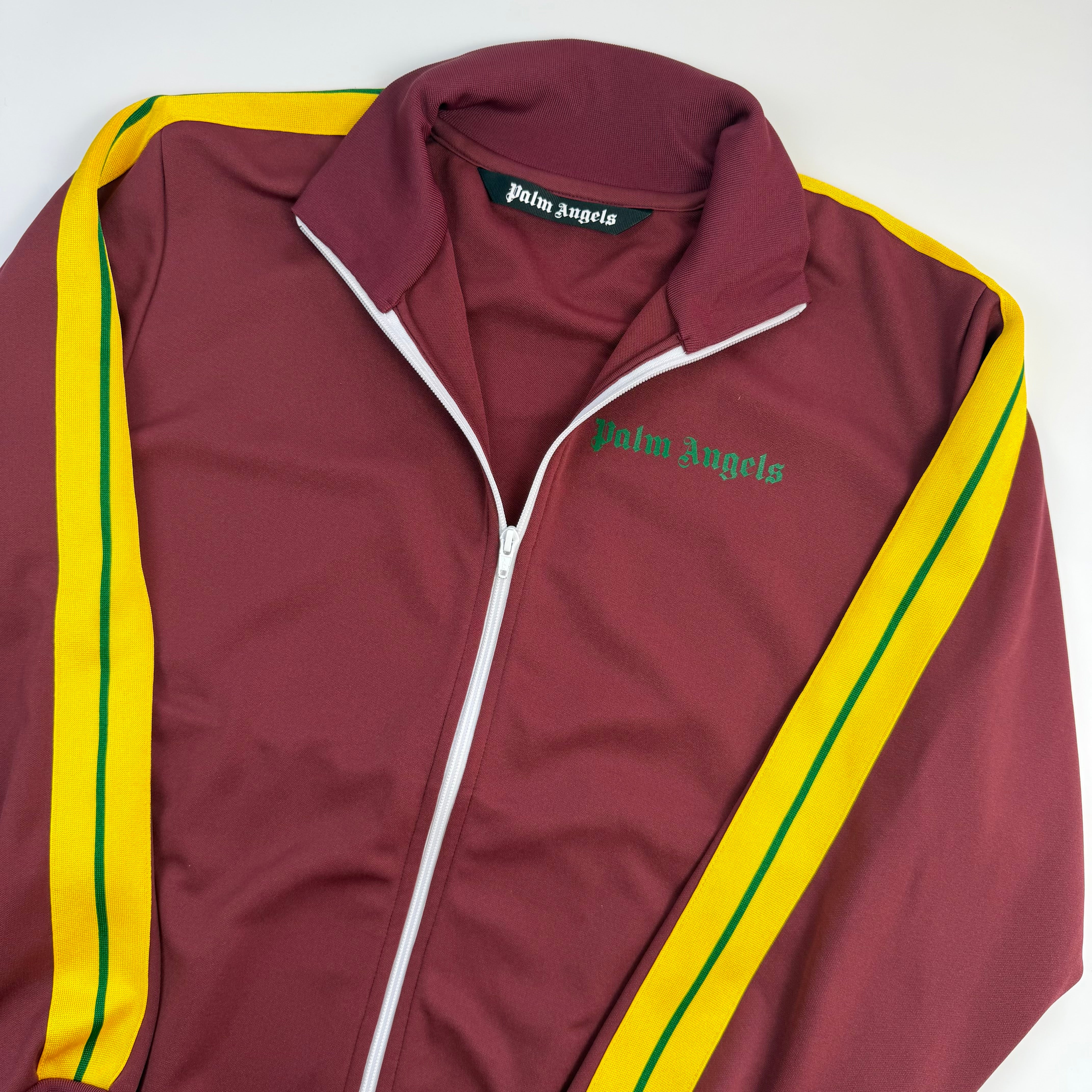 Palm Angels Track Jacket Burgundy/Yellow