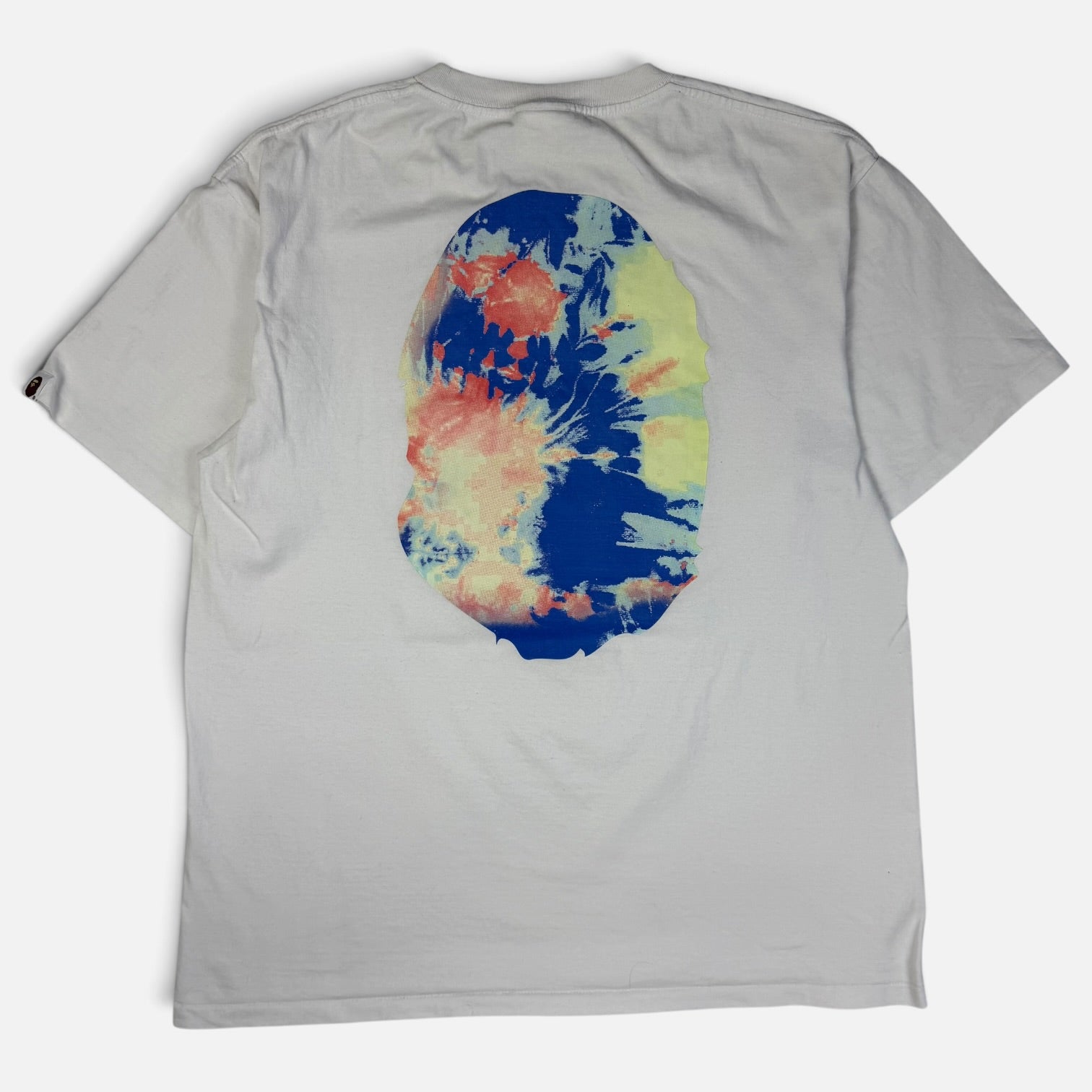 BAPE Tie-Dye Big Ape Head T-Shirt, detaliu material
