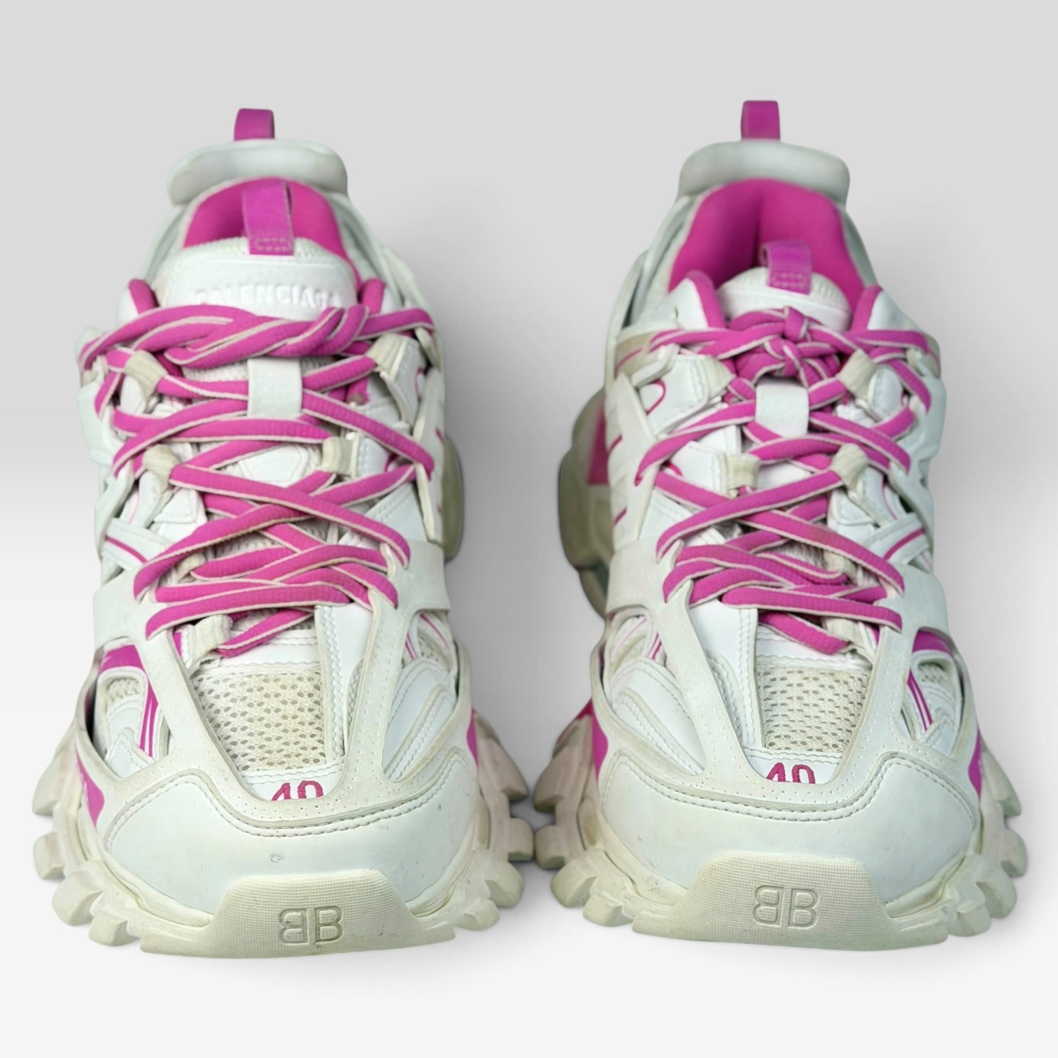 Balenciaga Track White/Pink Distressed