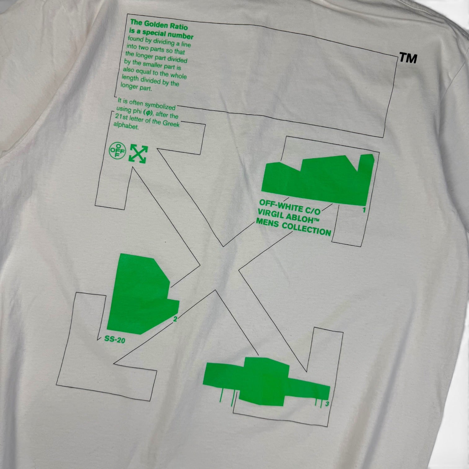 Off-White Golden Ratio T-Shirt, alb, detaliu talpă