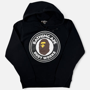 BAPE Bathing Ape Busy Works Pullover Hoodie Black | Hanorac BAPE