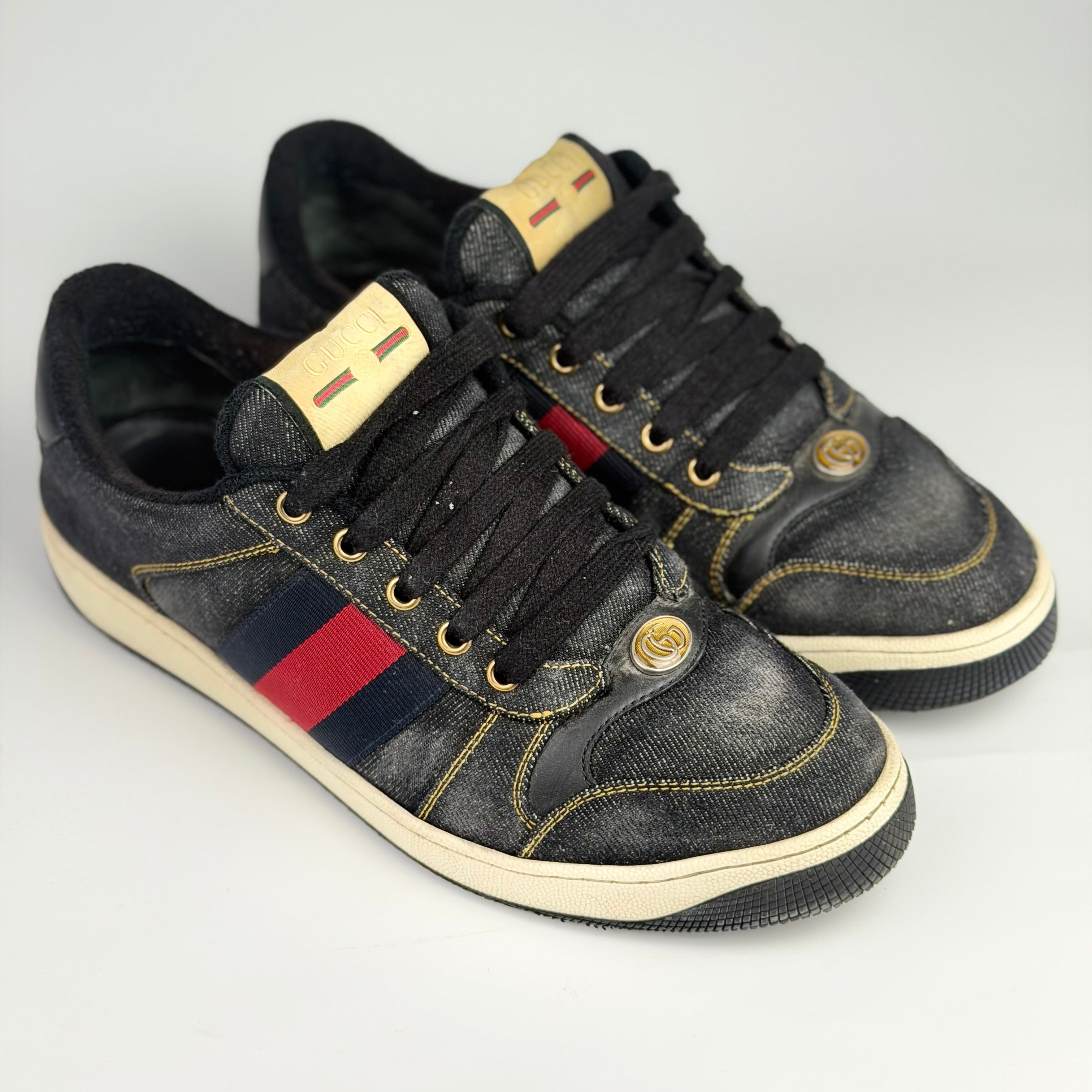 Gucci Screener Denim Sneakers