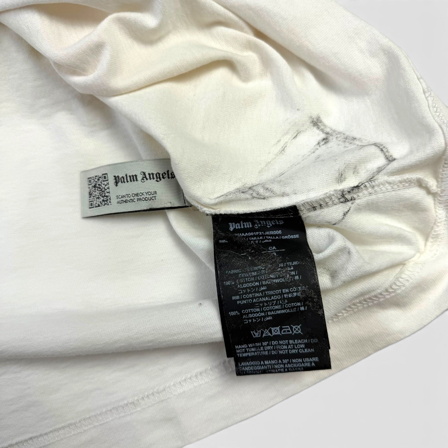 Palm Angels Palm Beach Sprayed T-Shirt White