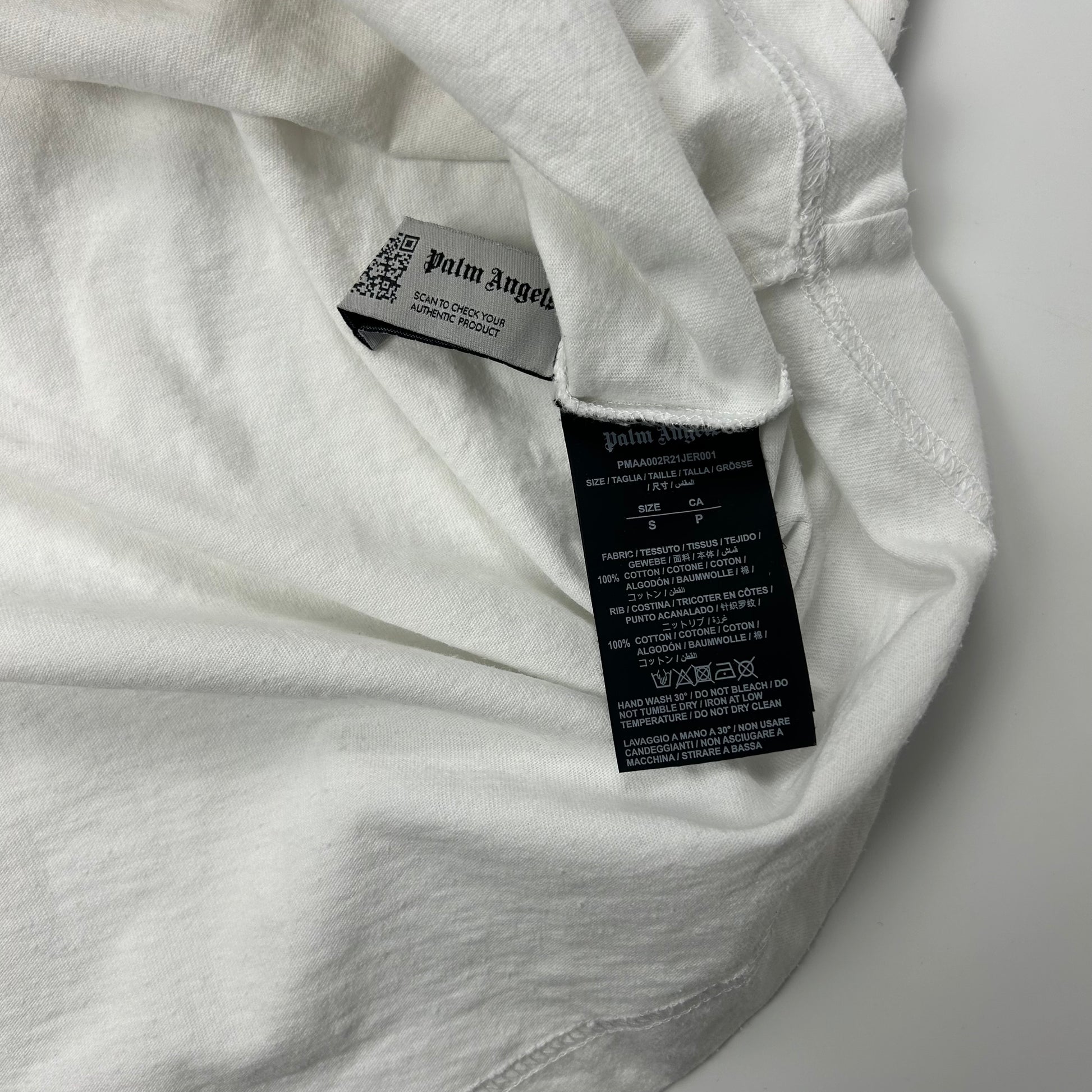 Palm Angels White Logo T-shirt