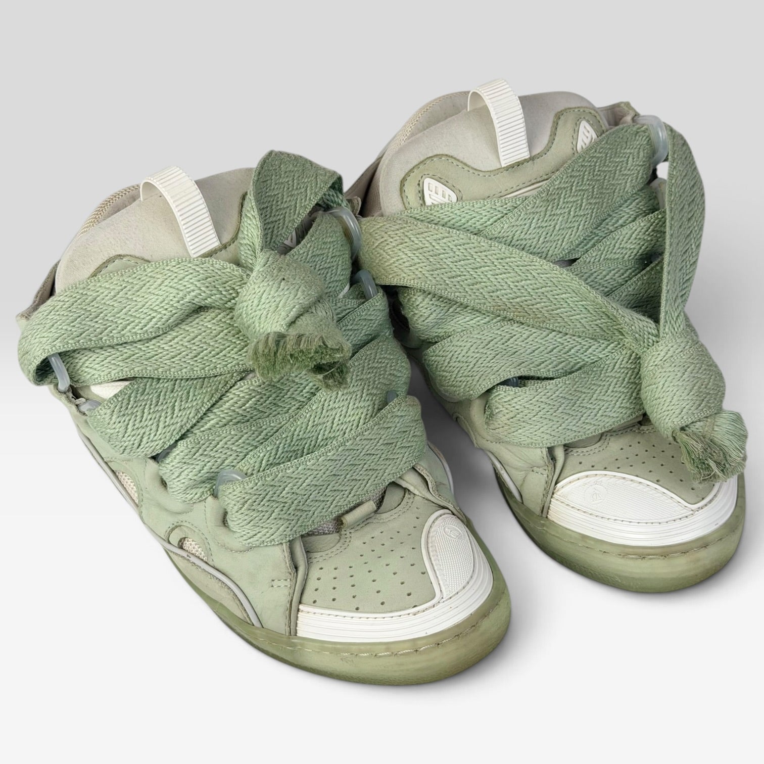 Lanvin Curb Turquoise Sneakers