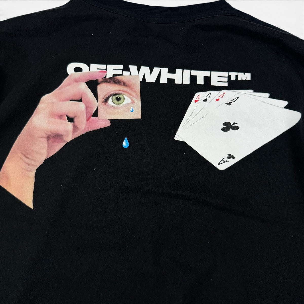Off-White Hand Card Oversized T-Shirt Black