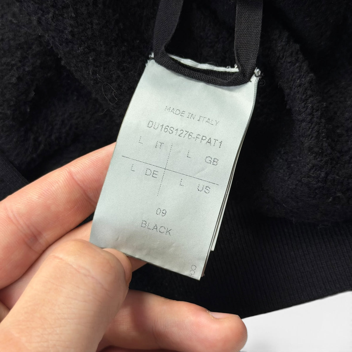 Rick Owens DRKSHDW 16SS Picture Patch Zip-Up Hoodie Black