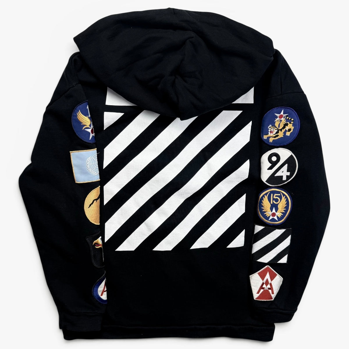 Off-White Patches Zip Hoodie Black