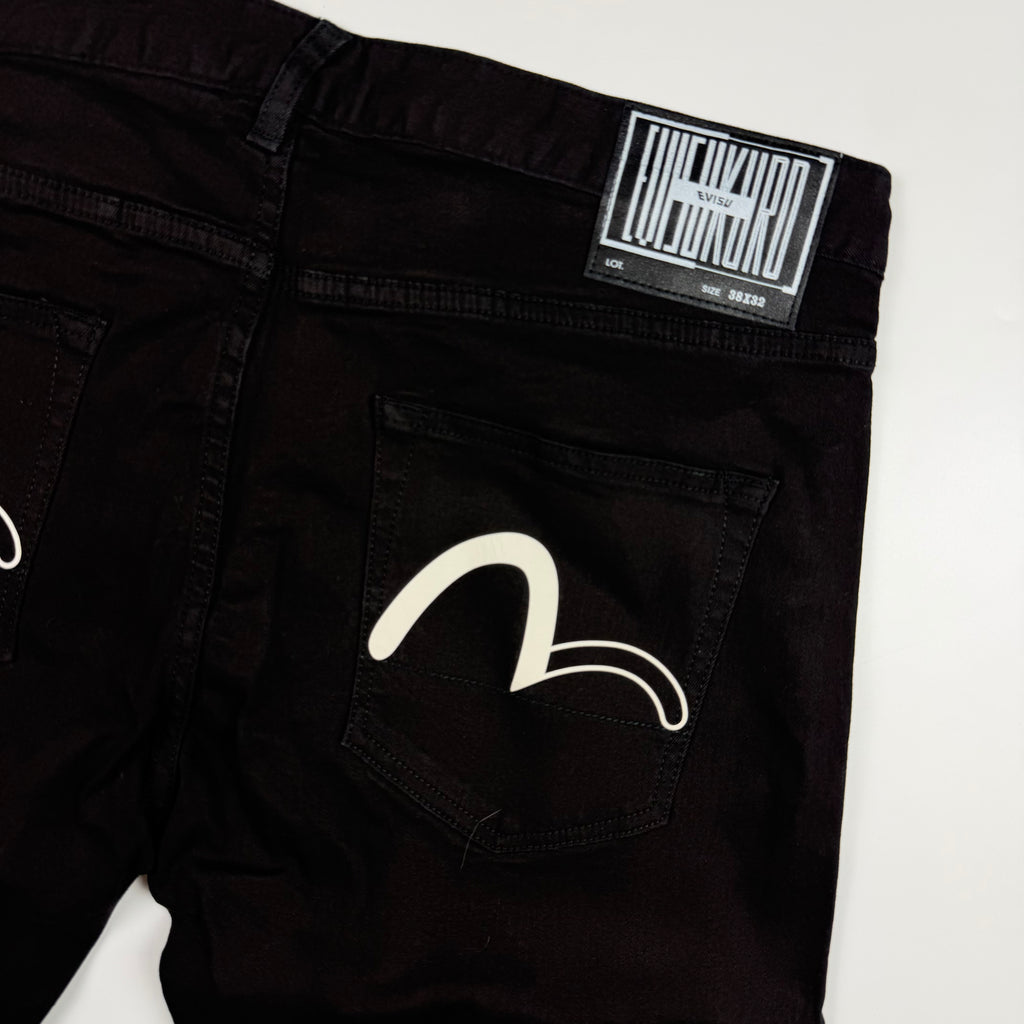 Evisu Kuro Seagull Pocket Jeans