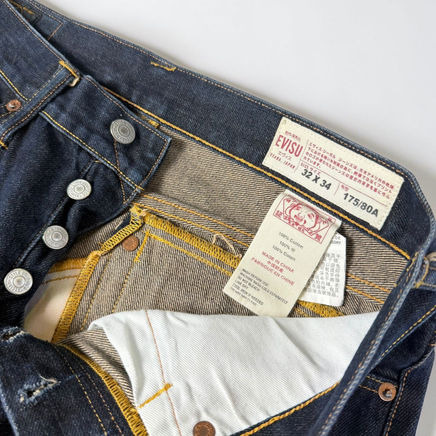 Evisu Blue Robot Daicock Japanese Denim