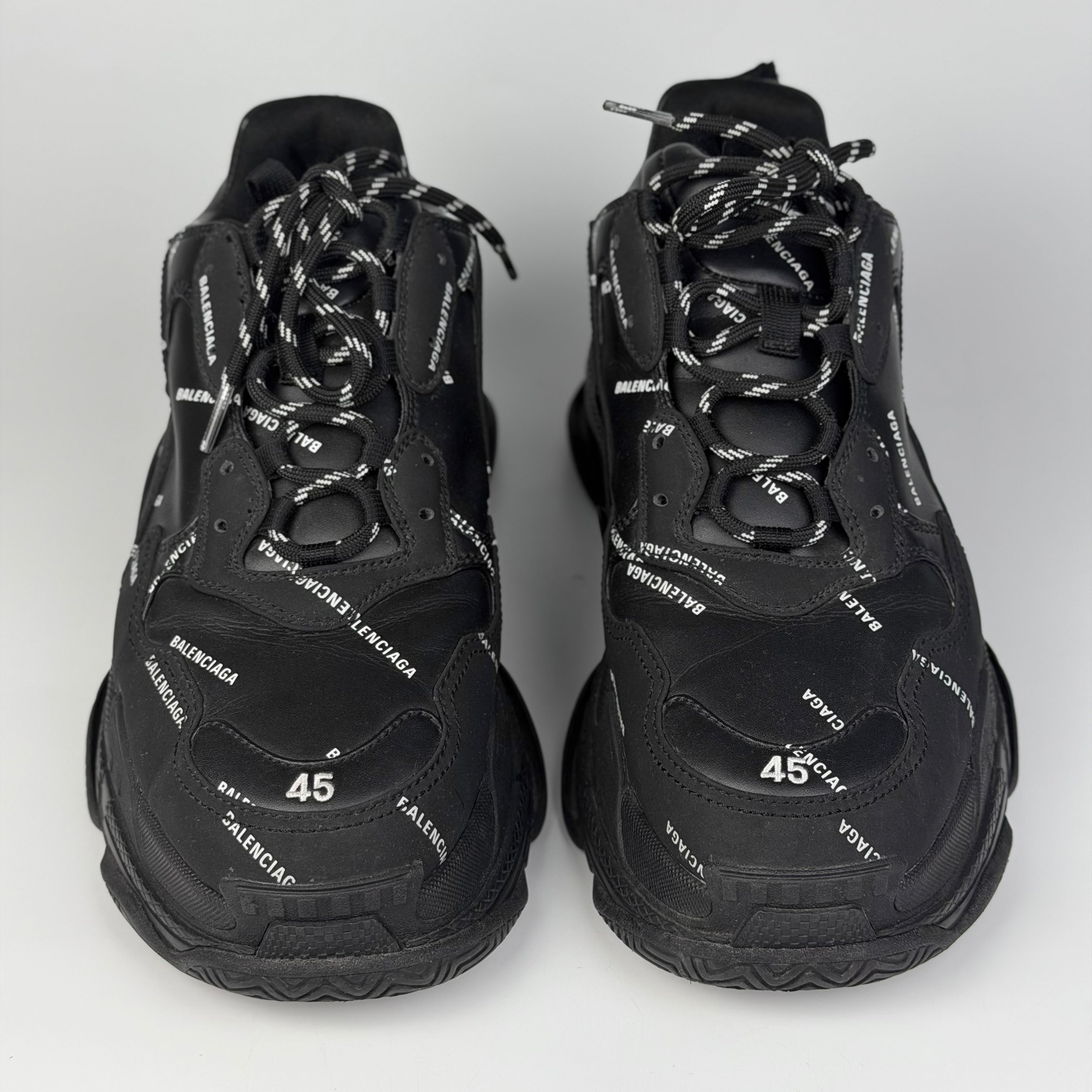 Balenciaga Triple S Black Logotype
